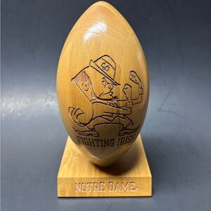 Notre Dame Fighting Irish Wood Carved  Football by Gridworks